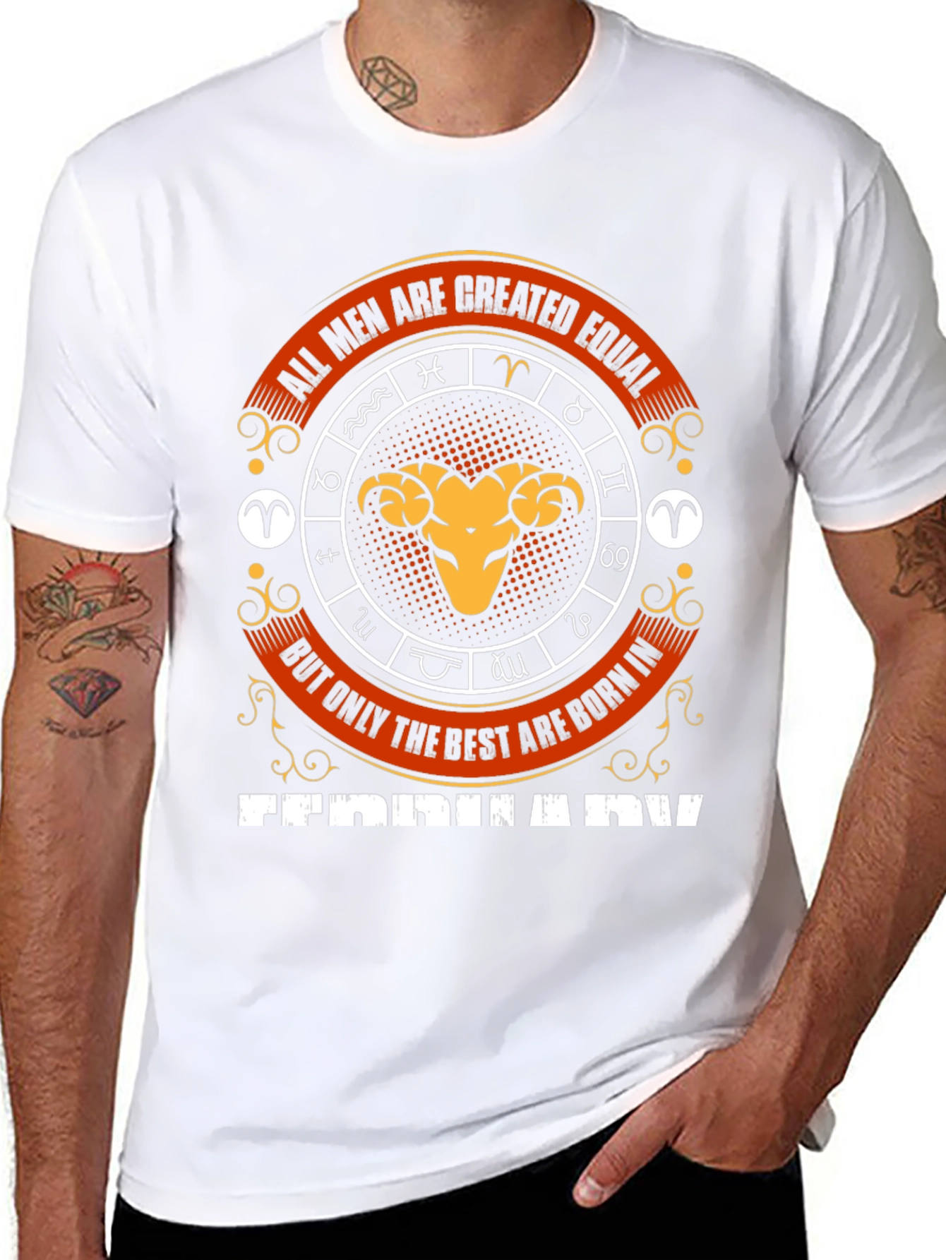 All Men Created Equal Tee - February Aries Zodiac