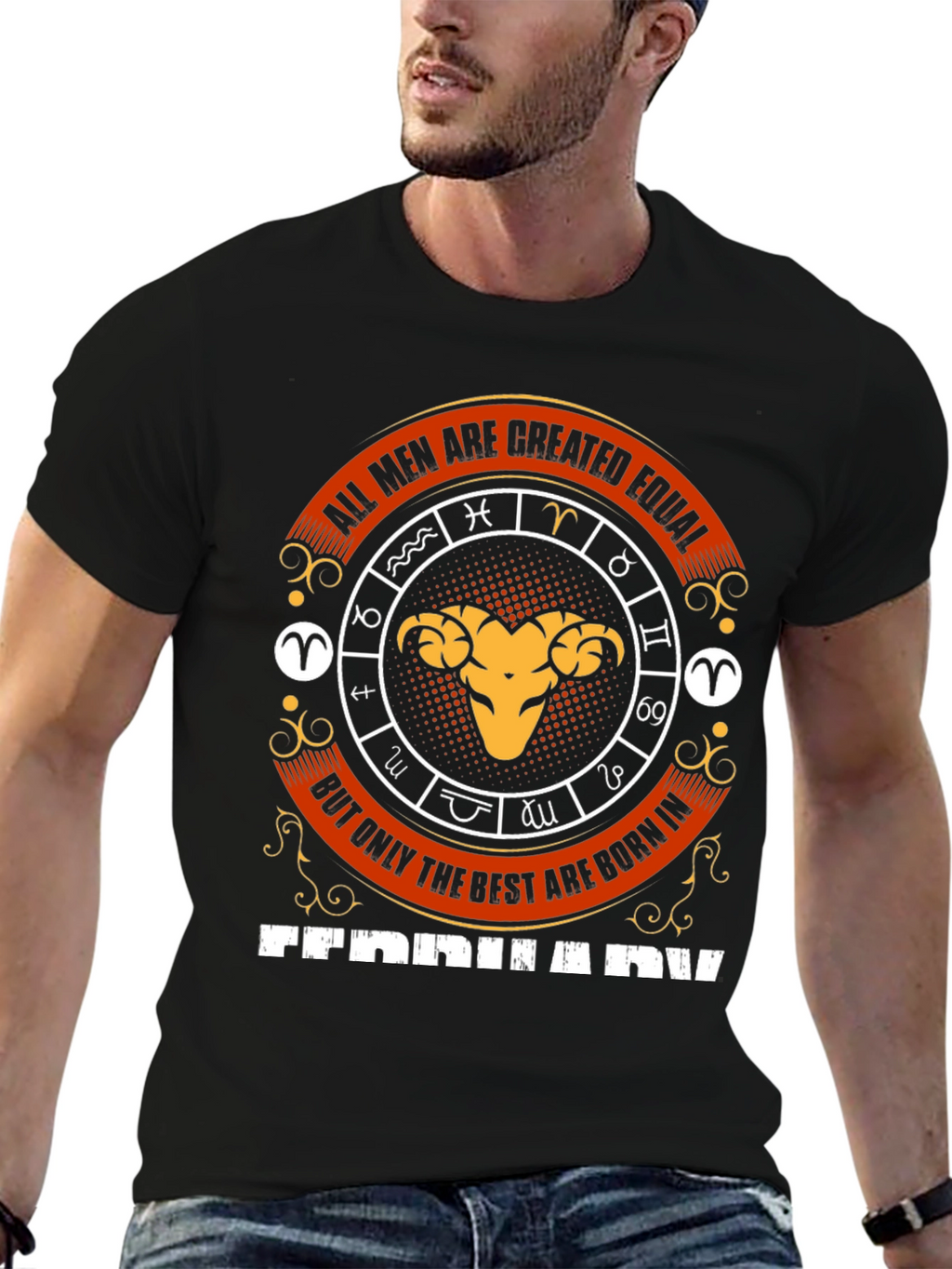 All Men Created Equal Tee - February Aries Zodiac