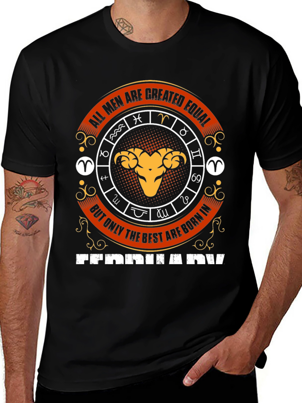 All Men Created Equal Tee - February Aries Zodiac