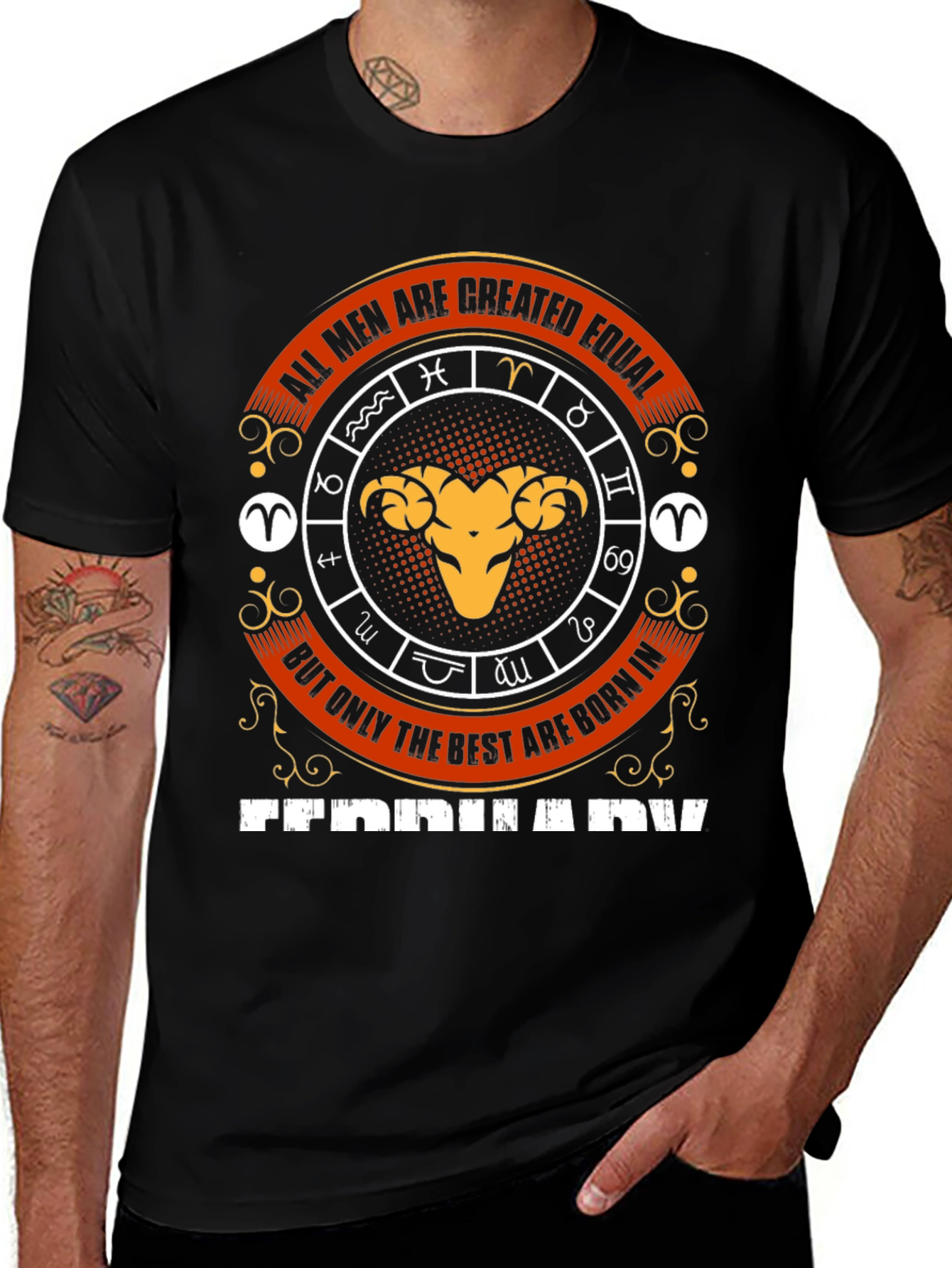 All Men Created Equal Tee - February Aries Zodiac