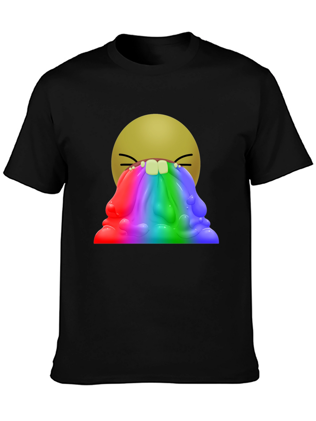 Rainbow Vomit Emoji Graphic T-Shirt