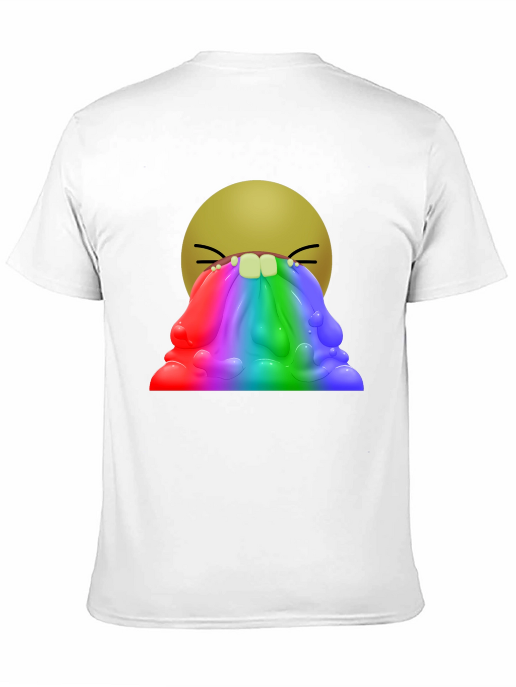 Rainbow Vomit Emoji Graphic T-Shirt