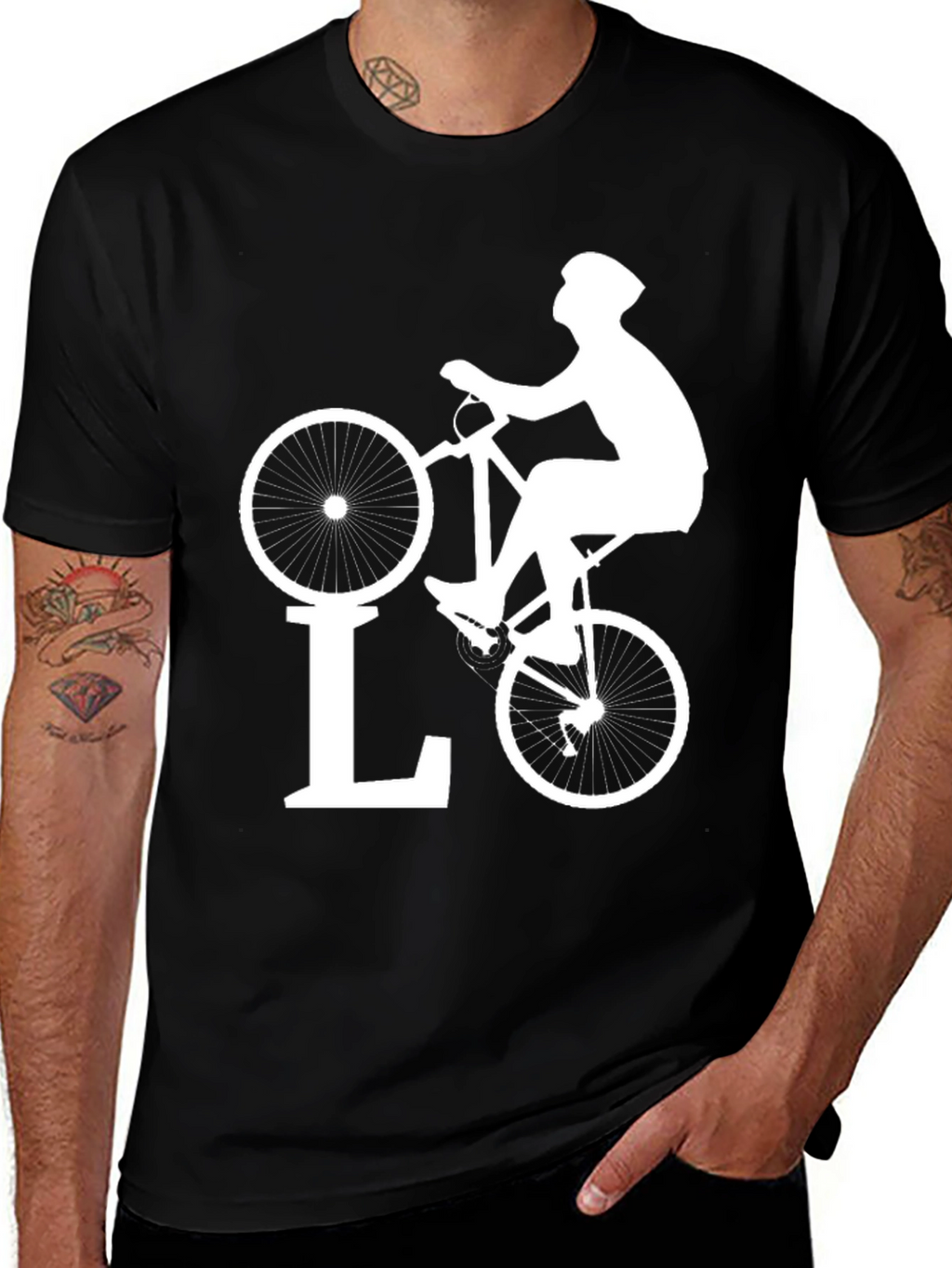 Cycling Love T-Shirt - Black Bike Design