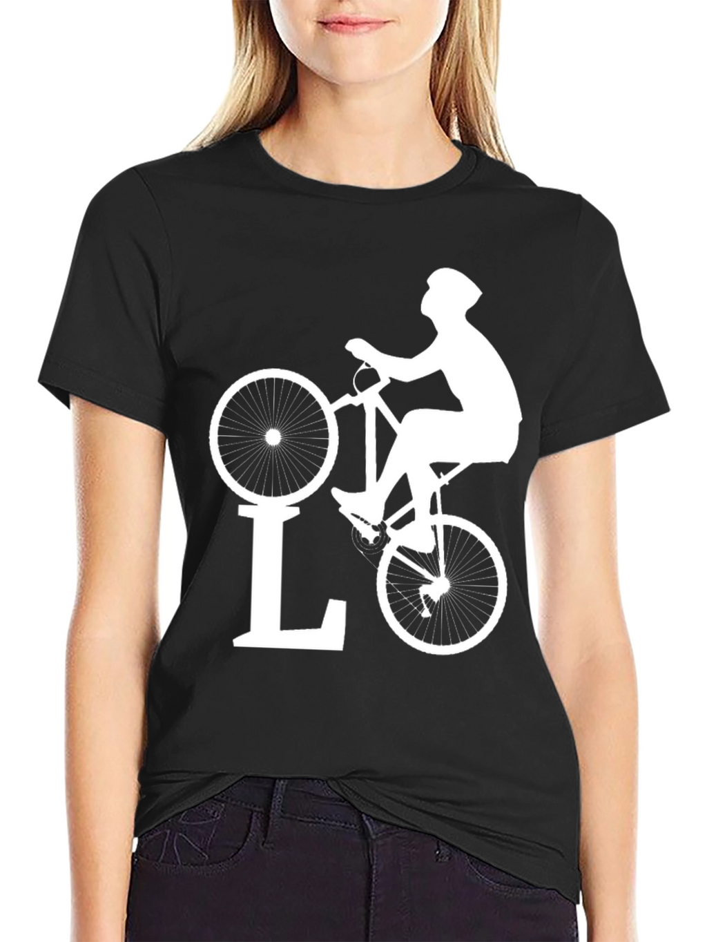 Cycling Love T-Shirt - Black Bike Design