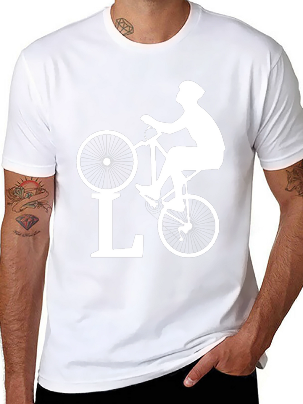 Cycling Love T-Shirt - Black Bike Design