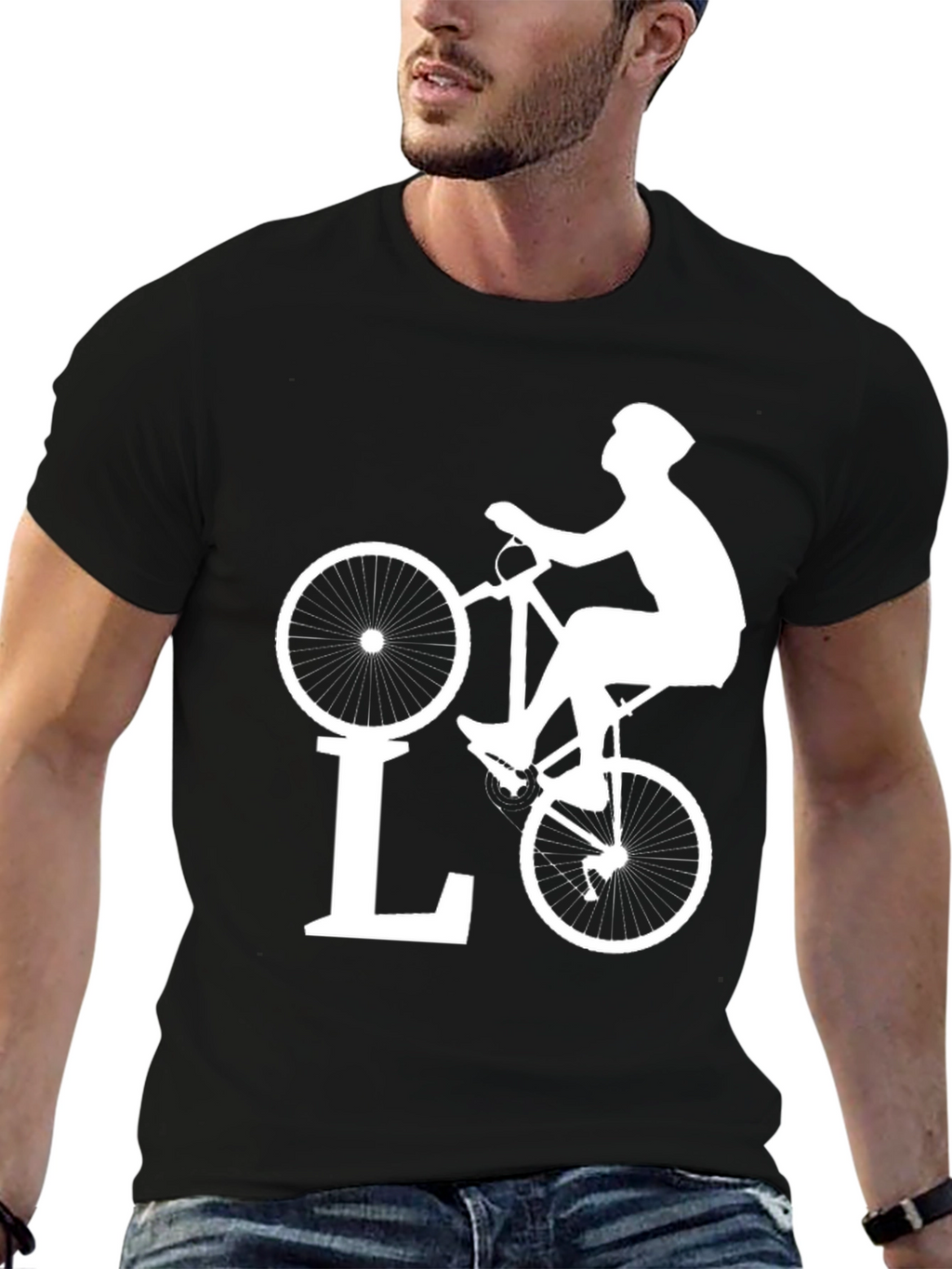 Cycling Love T-Shirt - Black Bike Design