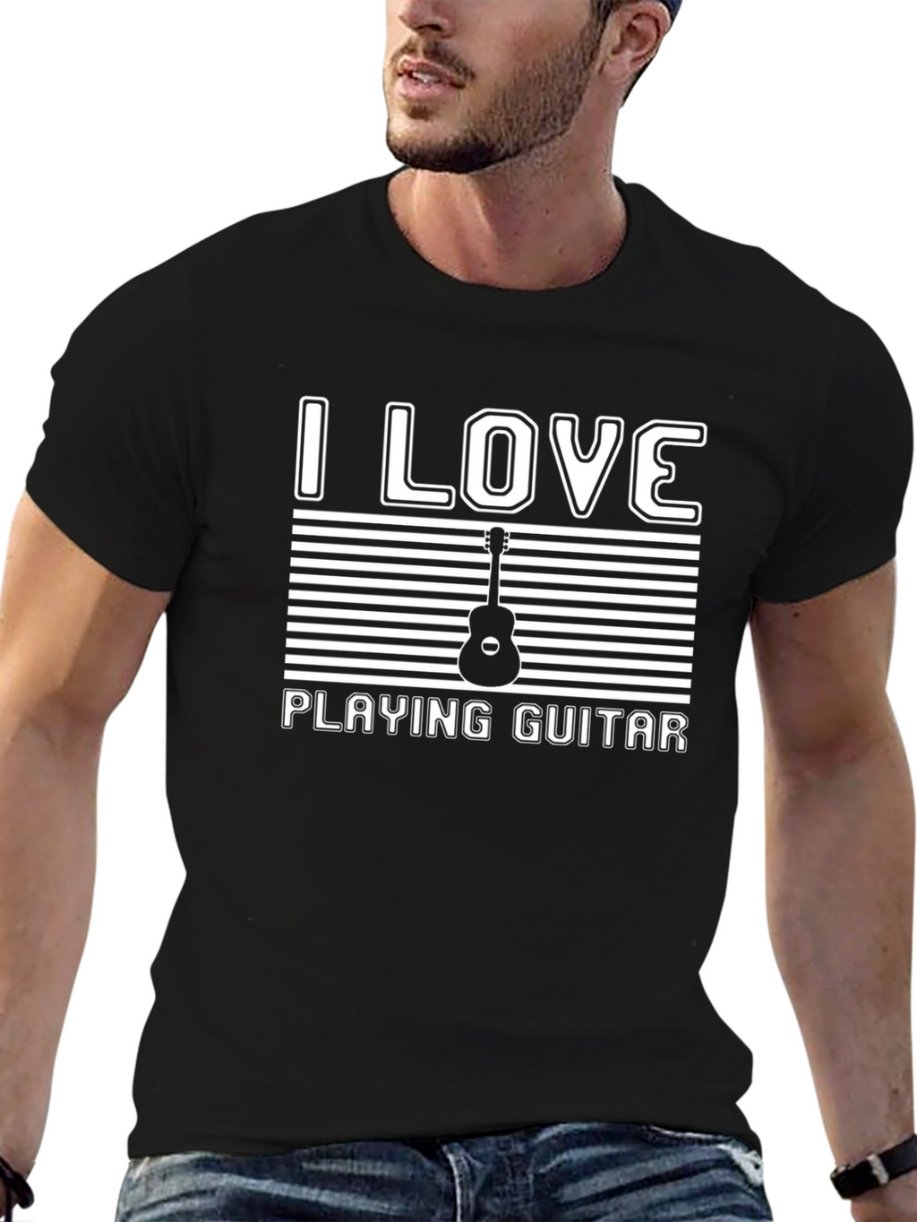 I Love Playing Guitar T-Shirt - Music Lover Tee