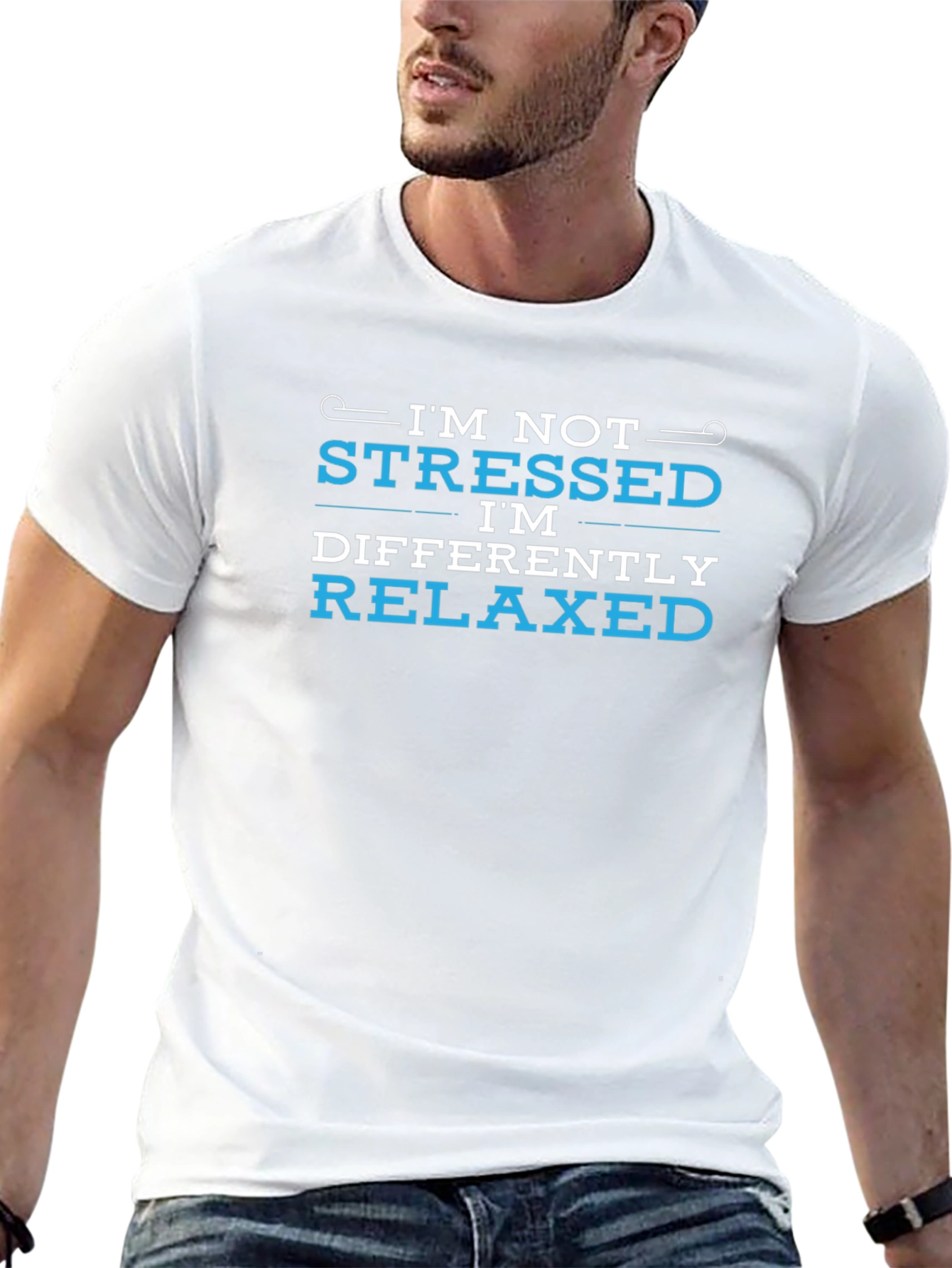 Im Not Stressed Im Differently Relaxed Black T-Shirt
