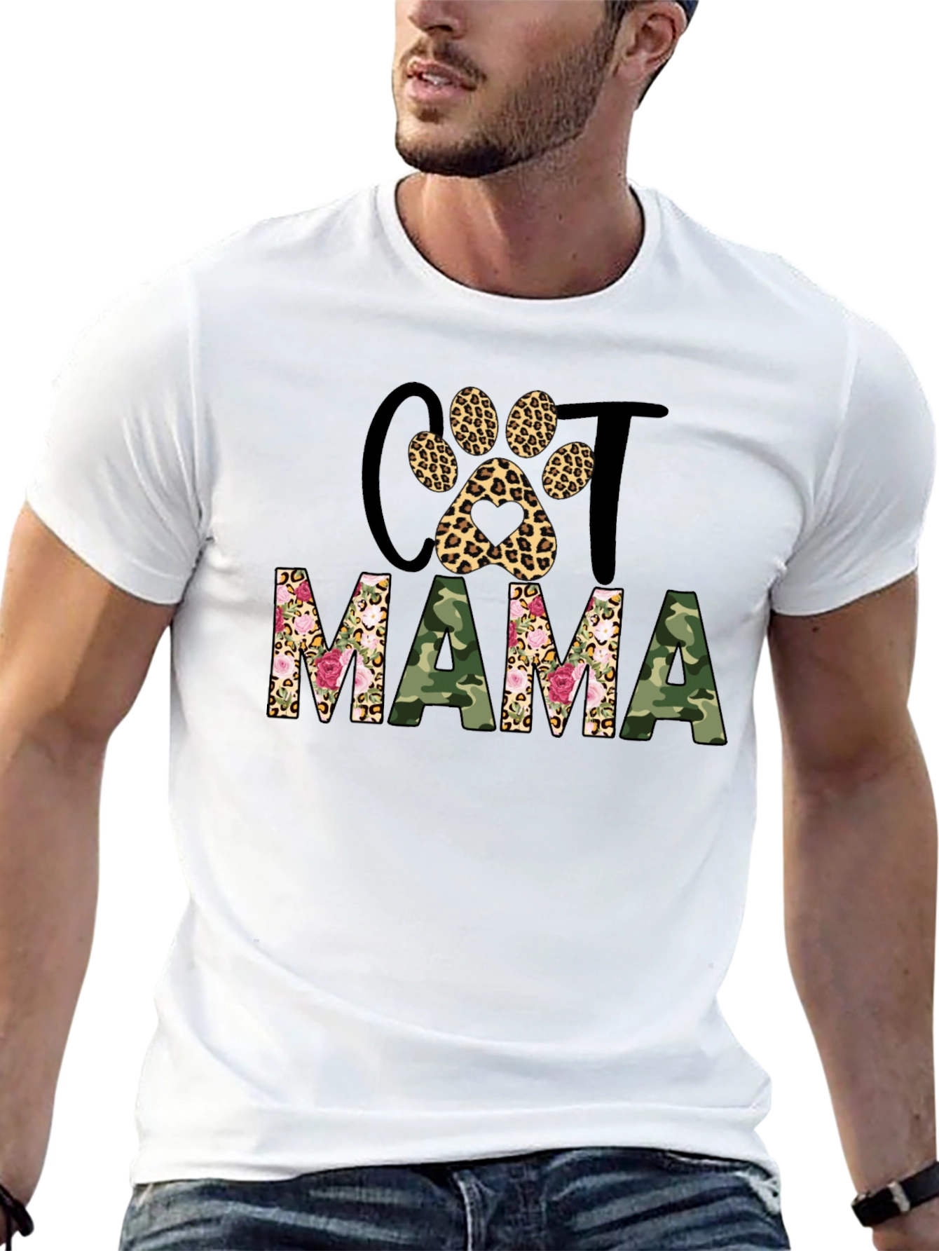 Cat Mama Graphic T-Shirt - Stylish Animal Lover Tee