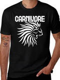 Carnivore Lion Graphic T-Shirt - Black