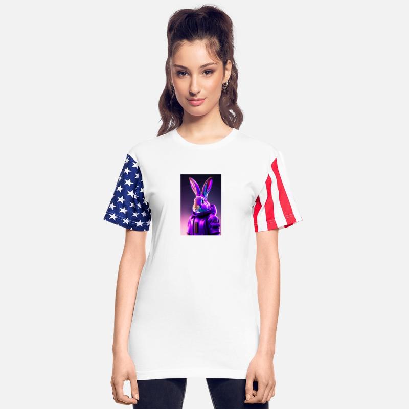 Rabbit cyberpunk purple