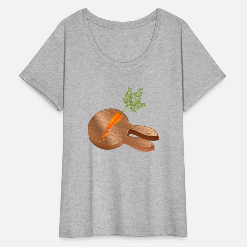 Rabbit head in wood look with chopped carrot