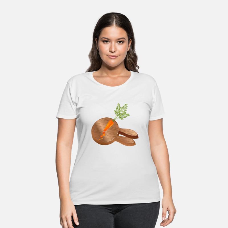 Rabbit head in wood look with chopped carrot