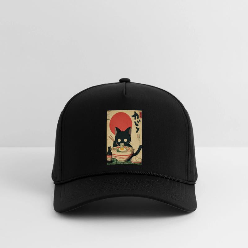 Ramen Cat Retro Poster