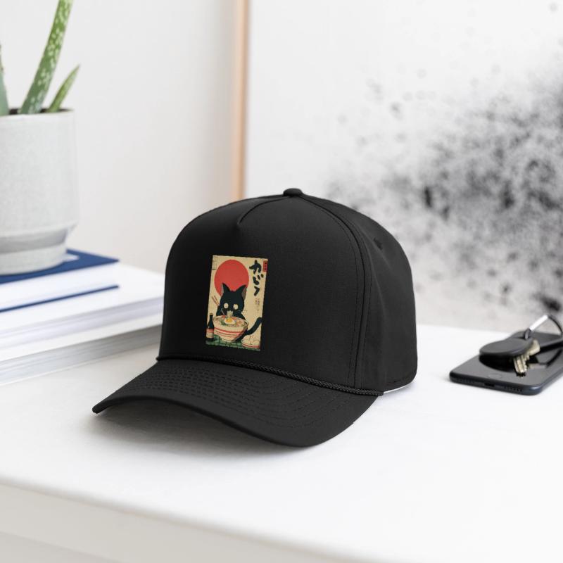 Ramen Cat Retro Poster