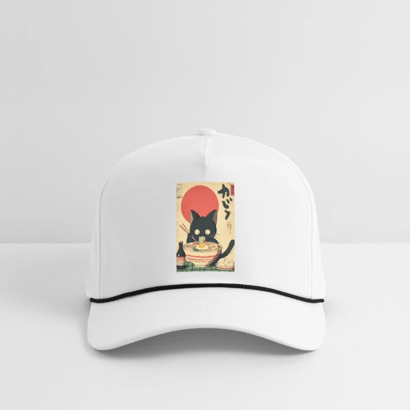 Ramen Cat Retro Poster