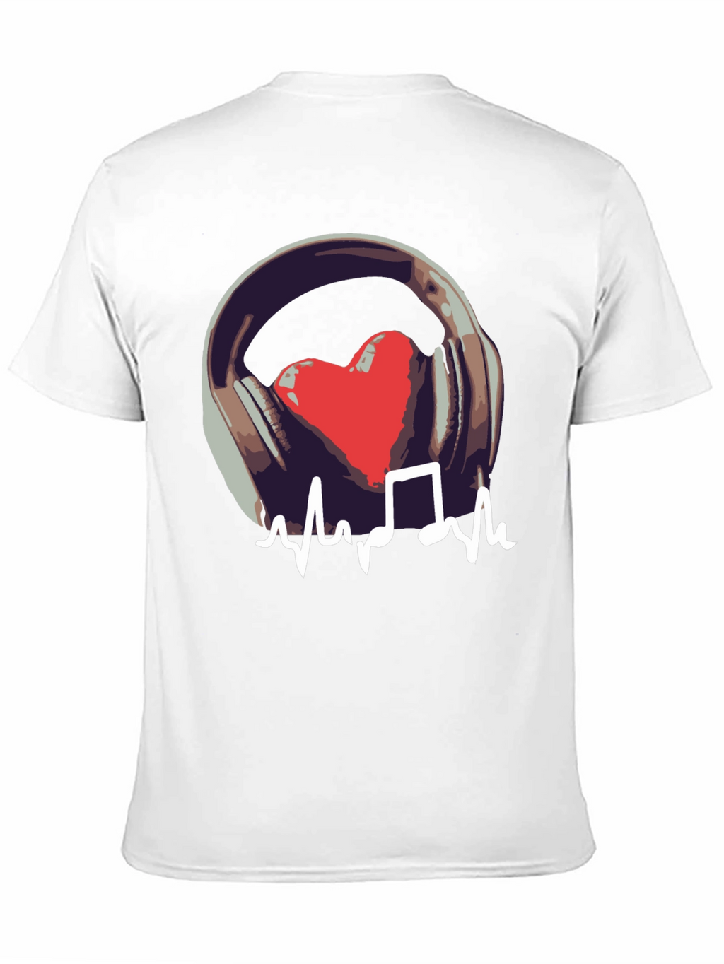 Music Heartbeat Graphic Black T-Shirt