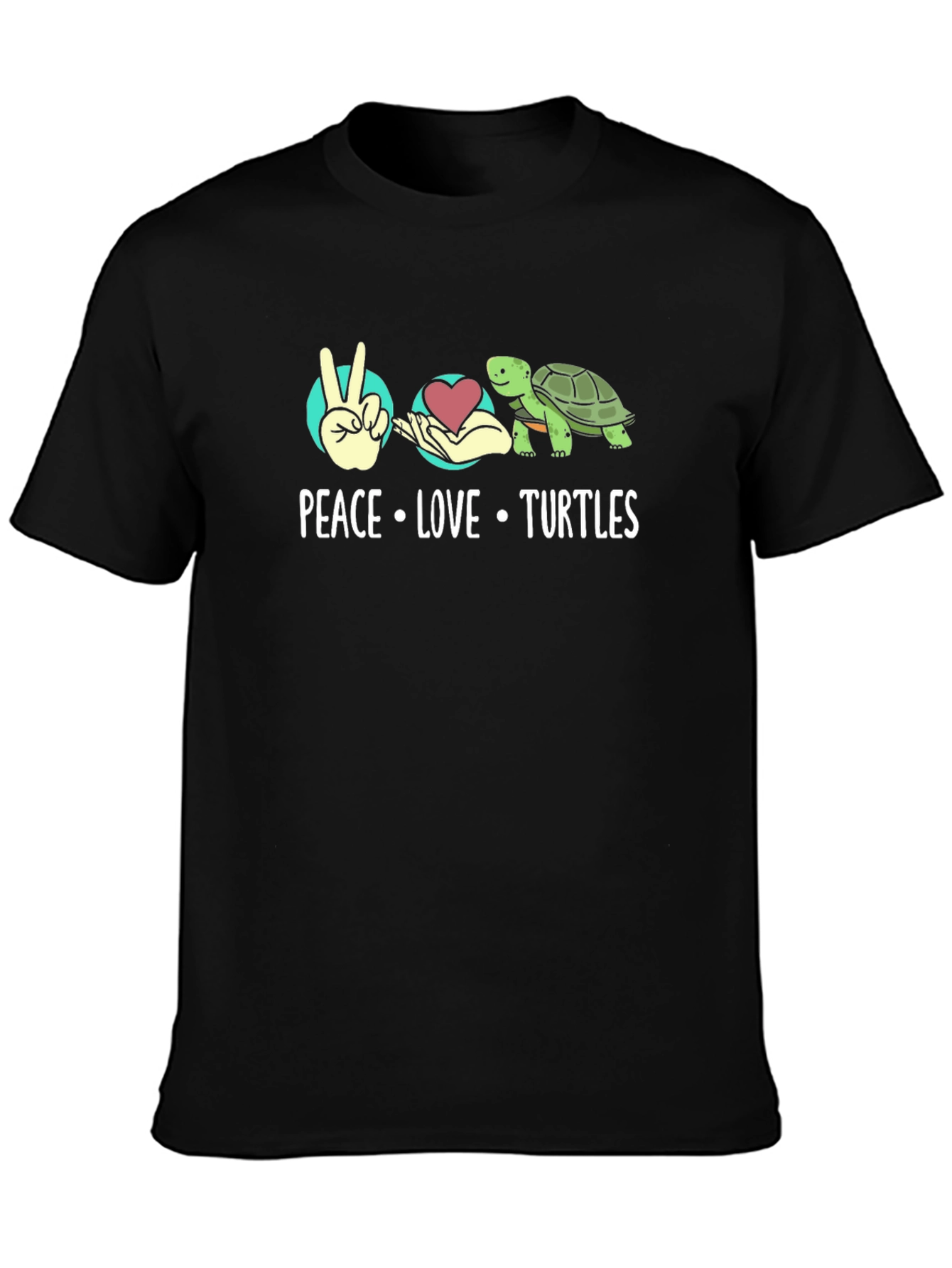 Peace Love Turtles Graphic T-Shirt