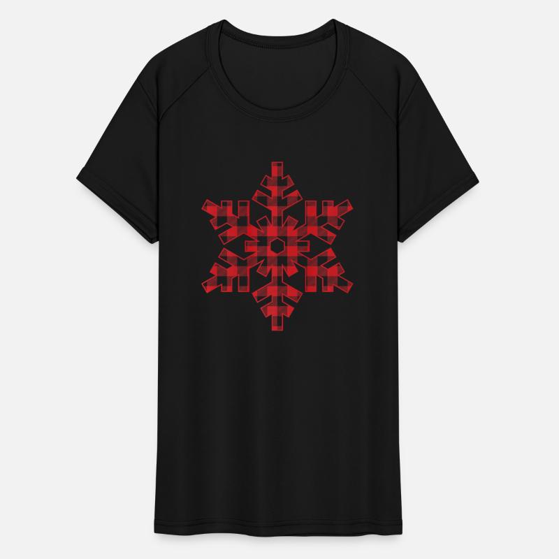 Red Plaid Christmas Snowflake
