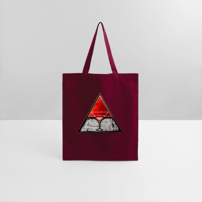 Red triangle shaped Road Sign with a glass big