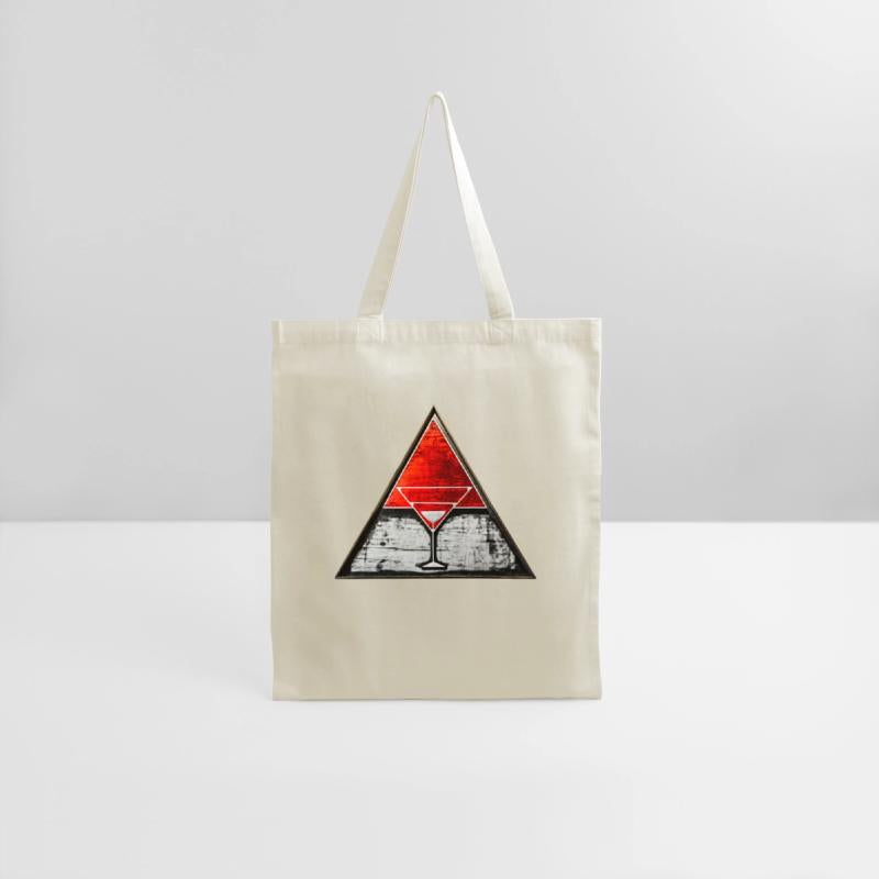 Red triangle shaped Road Sign with a glass big