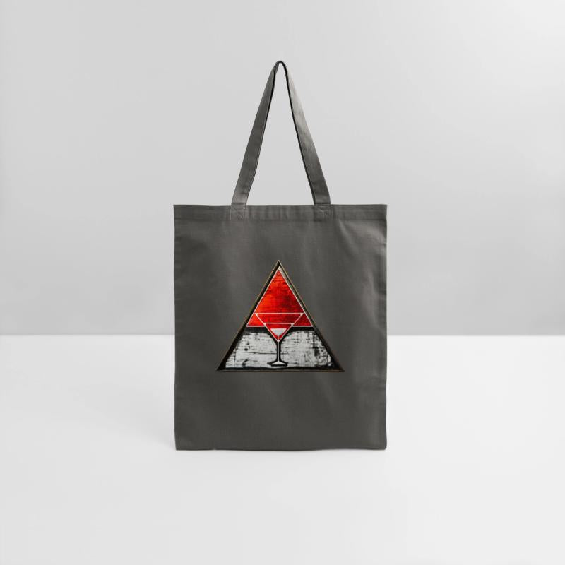 Red triangle shaped Road Sign with a glass big