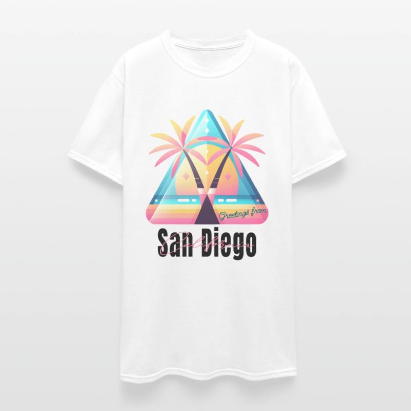 Retro California Greeting - Palm Trees at Sunset