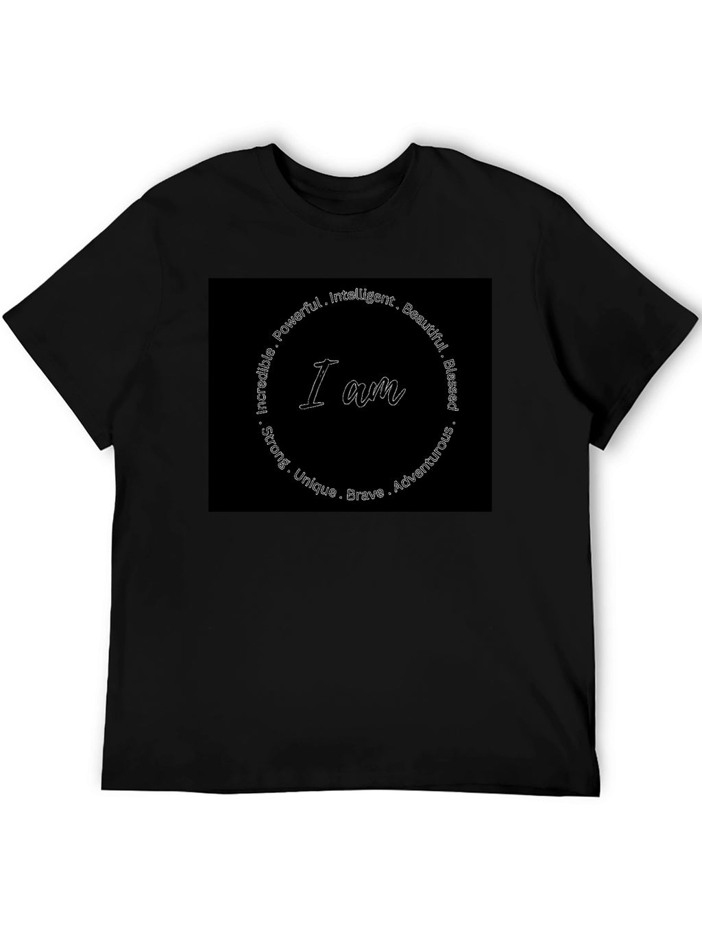 I Am Affirmations Graphic Tee - Black