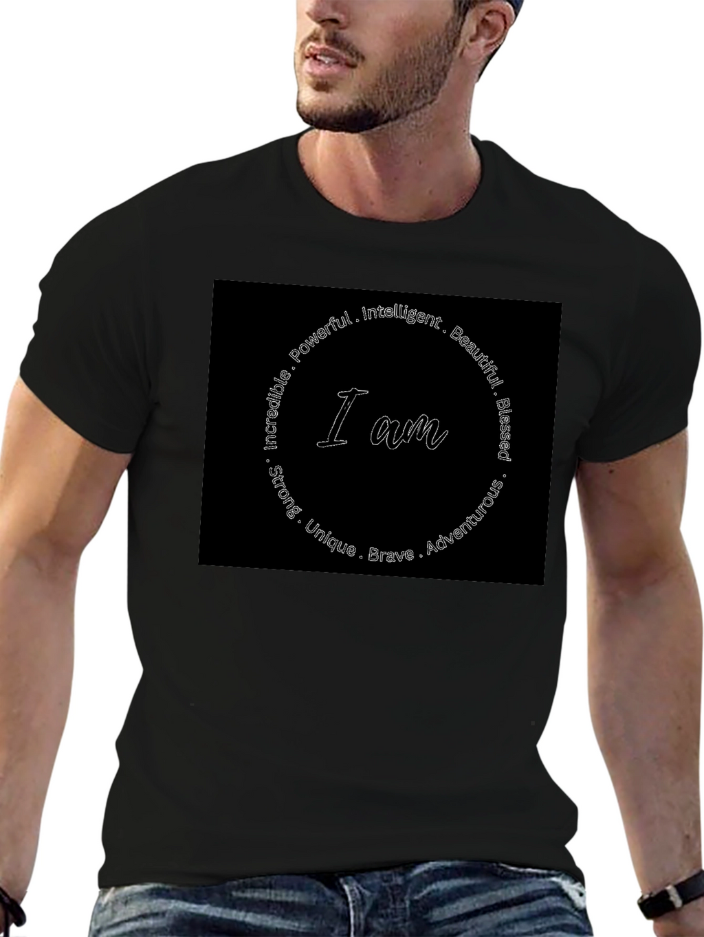 I Am Affirmations Graphic Tee - Black