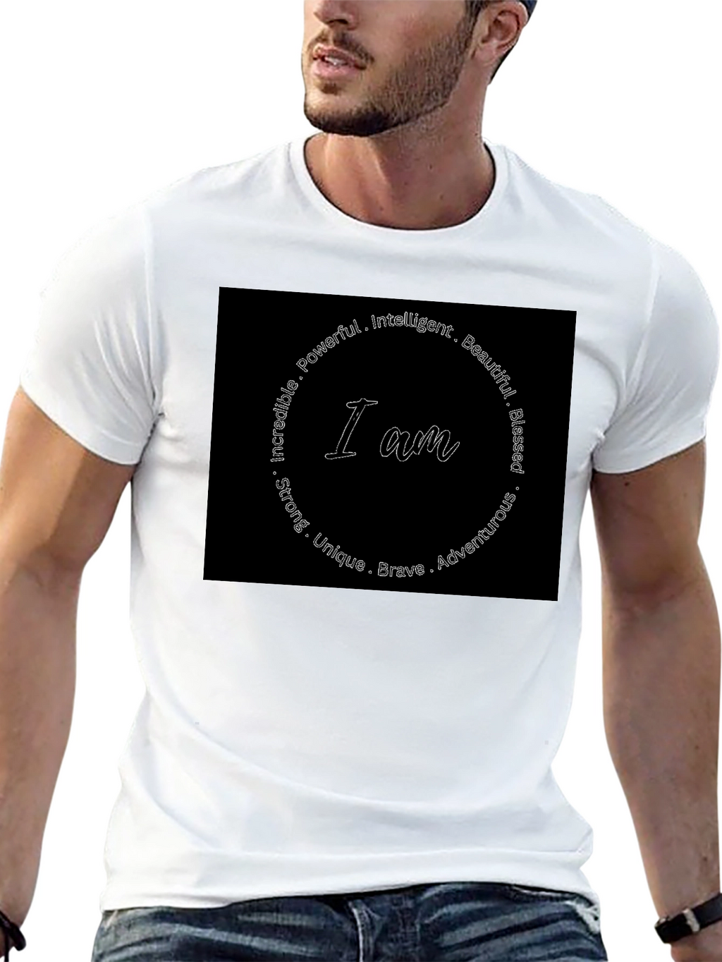 I Am Affirmations Graphic Tee - Black