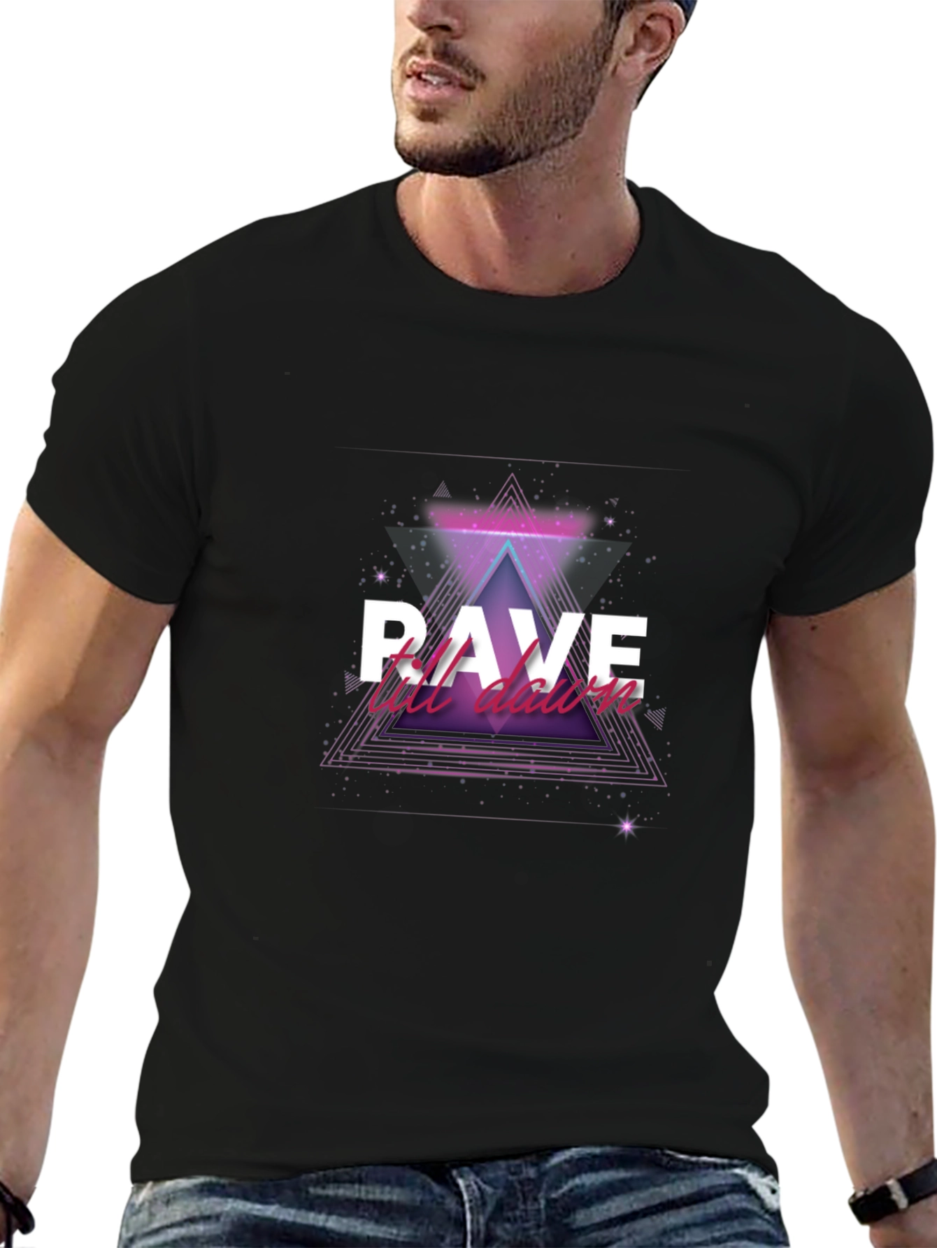 Rave Till Dawn Black T-Shirt