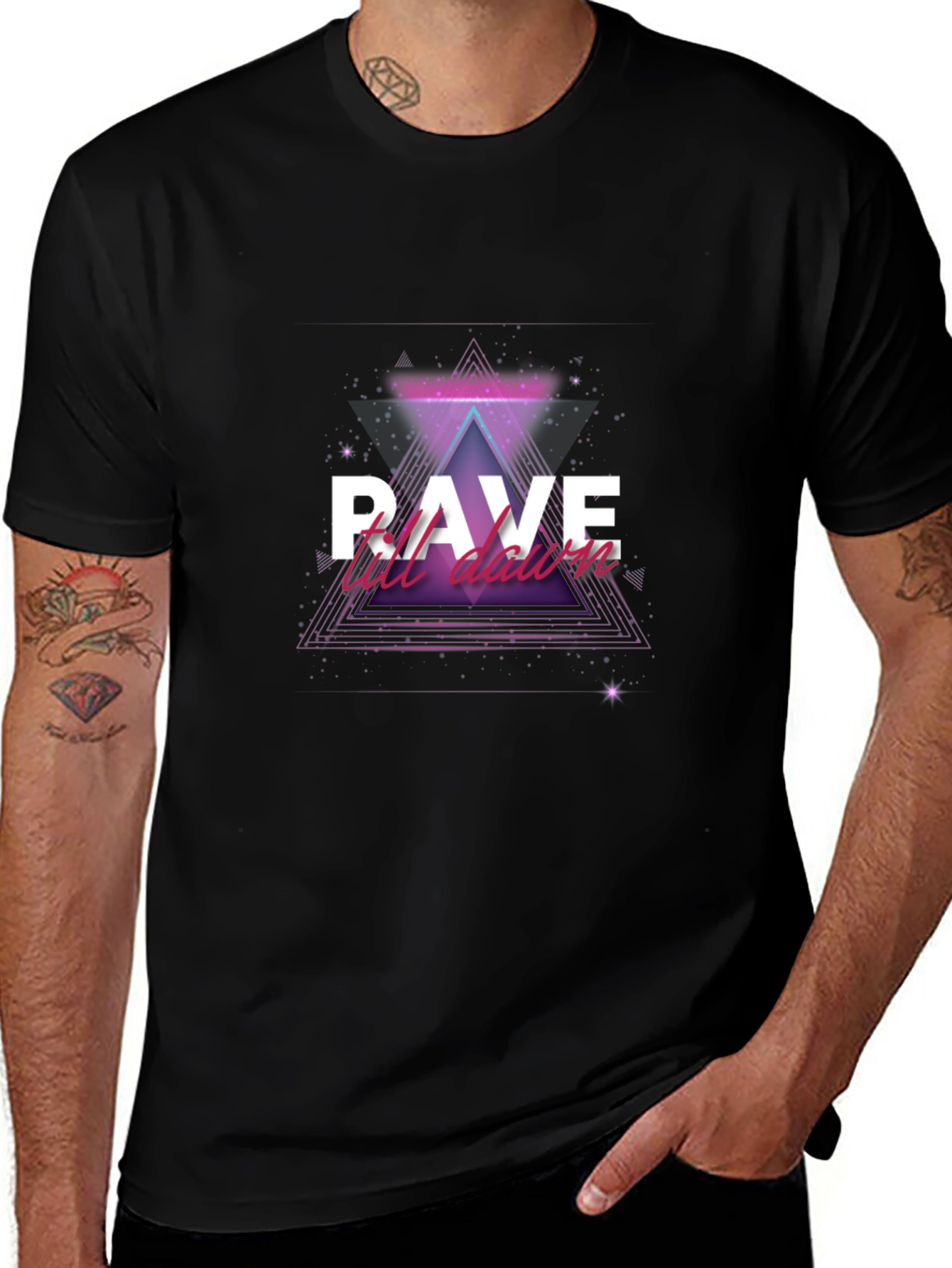 Rave Till Dawn Black T-Shirt