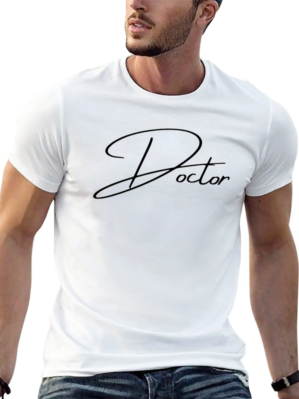 Doctor Script Black T-Shirt - Stylish Medical Apparel