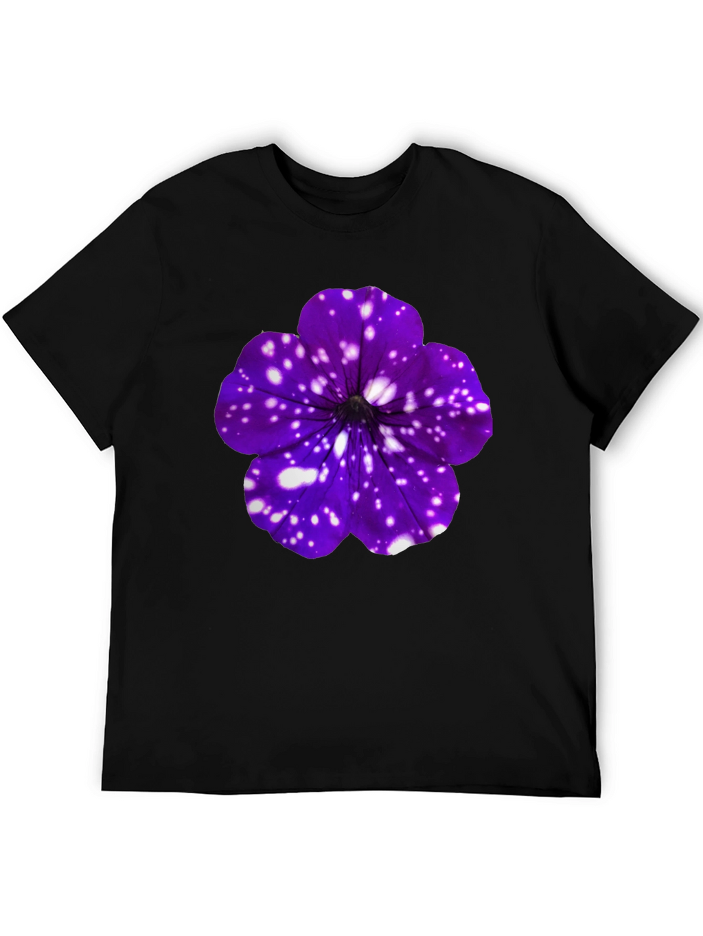 Galaxy Petunia Flower T-Shirt - Unique Floral Design