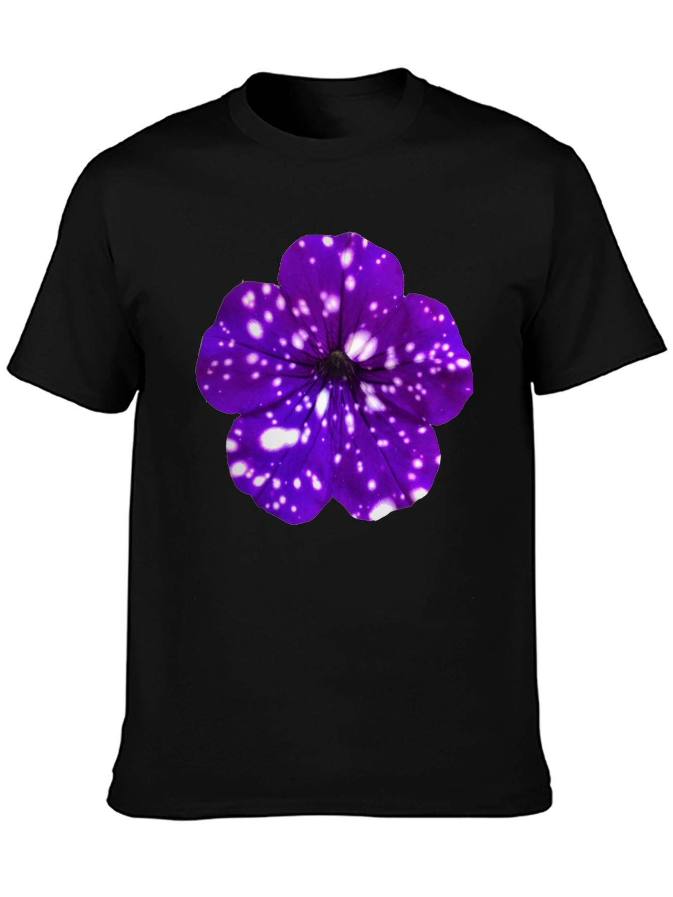 Galaxy Petunia Flower T-Shirt - Unique Floral Design