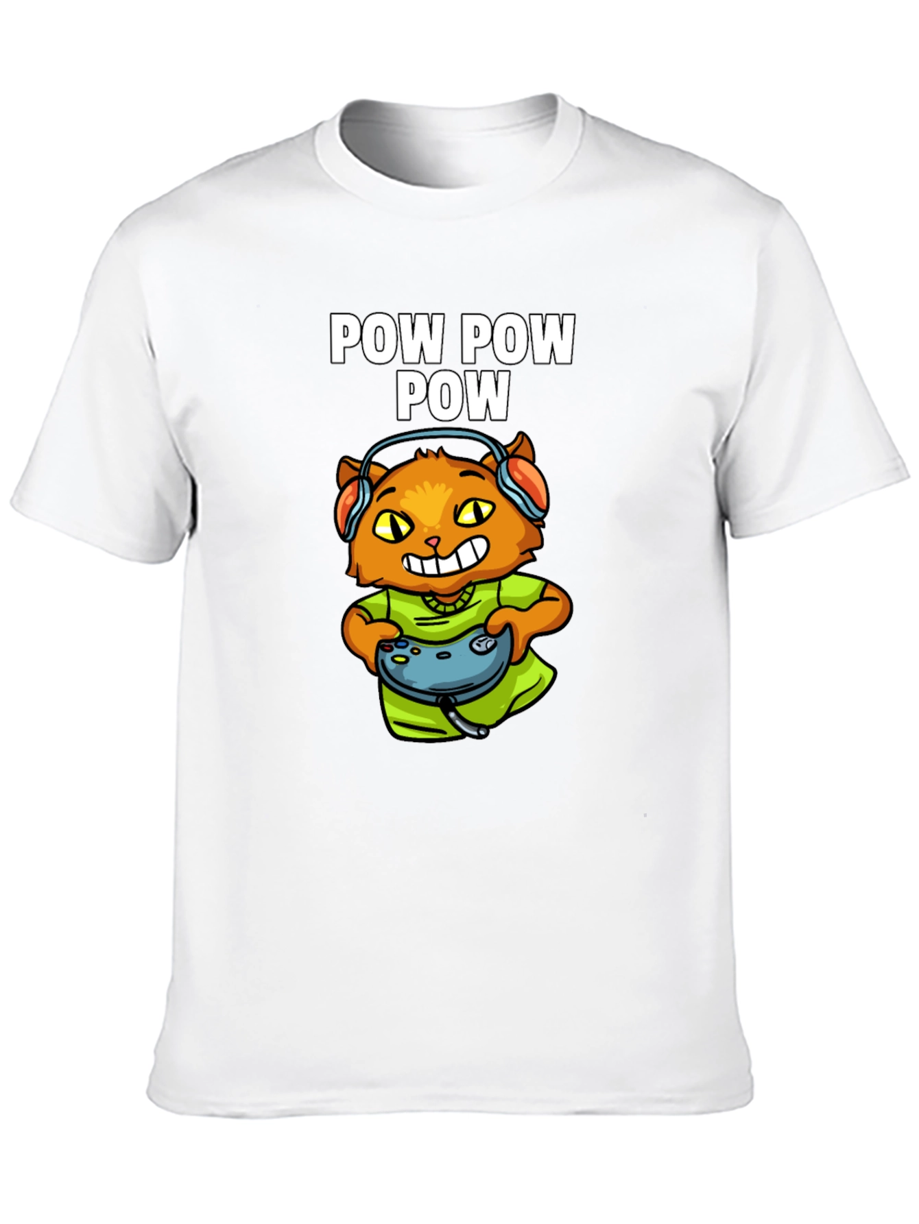 Gamer Cat T-Shirt - Pow Pow Pow