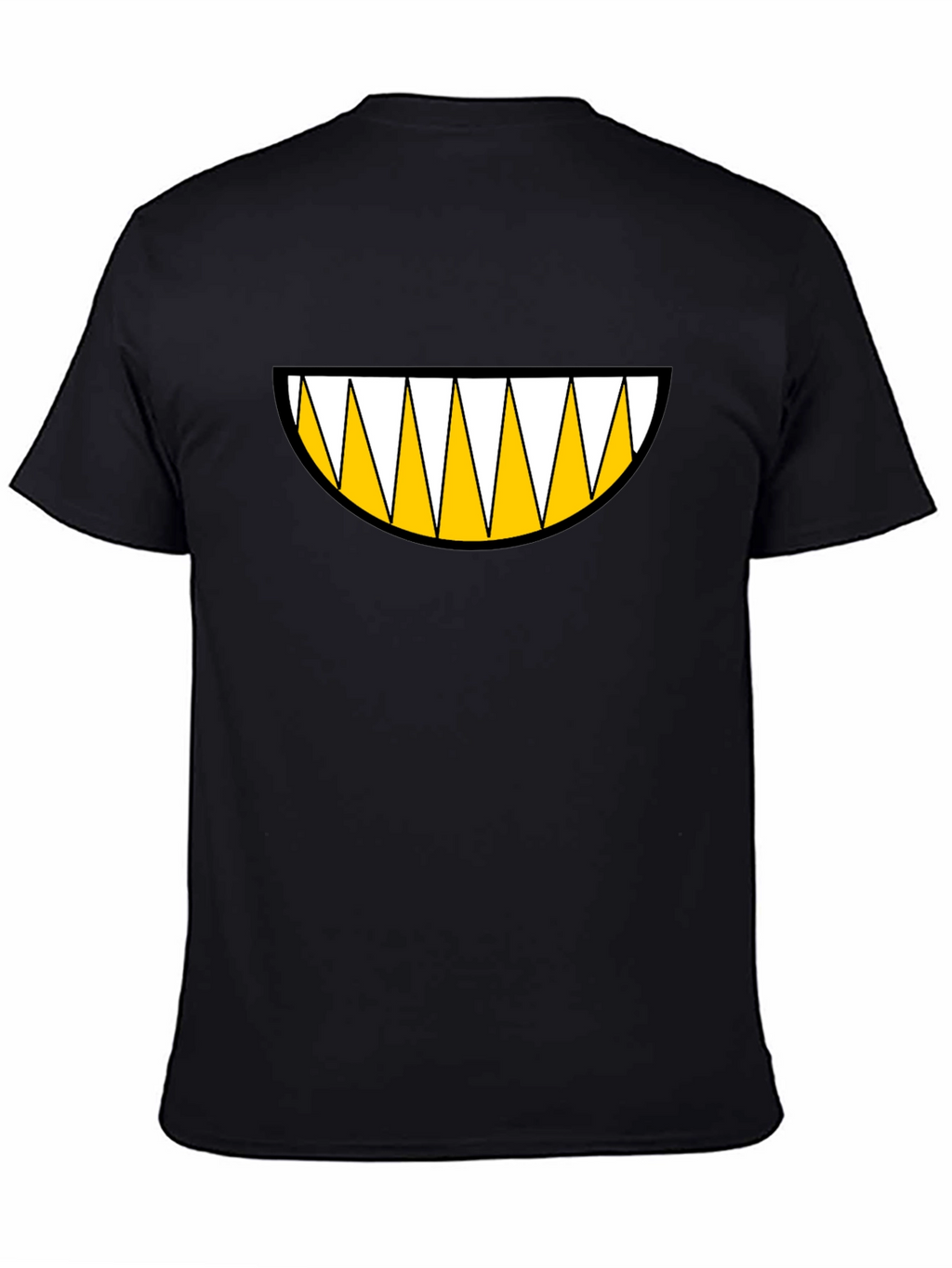 Monster Grin Graphic Tee - Bold Black Cotton T-Shirt