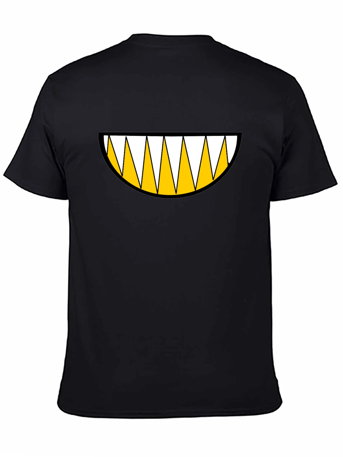 Monster Grin Graphic Tee - Bold Black Cotton T-Shirt