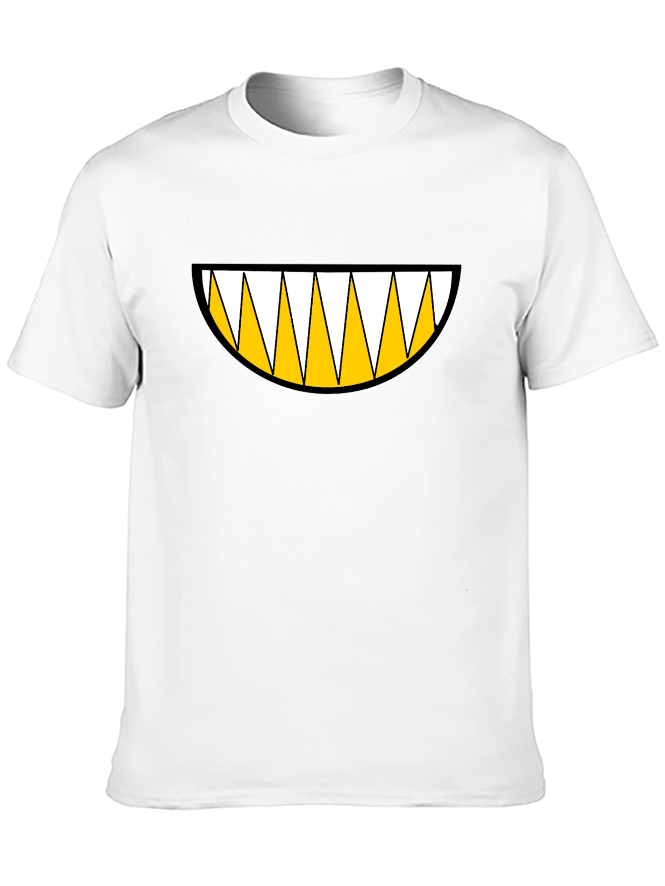 Monster Grin Graphic Tee - Bold Black Cotton T-Shirt