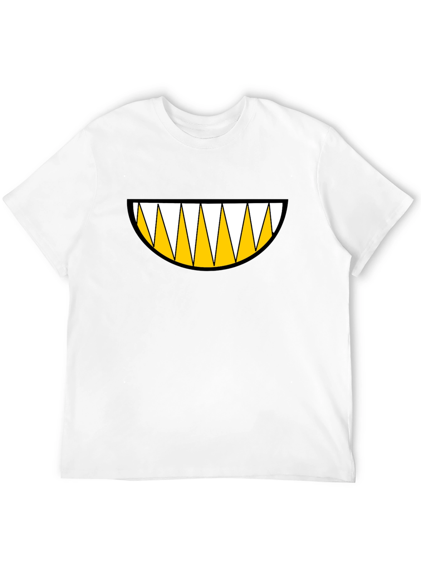 Monster Grin Graphic Tee - Bold Black Cotton T-Shirt
