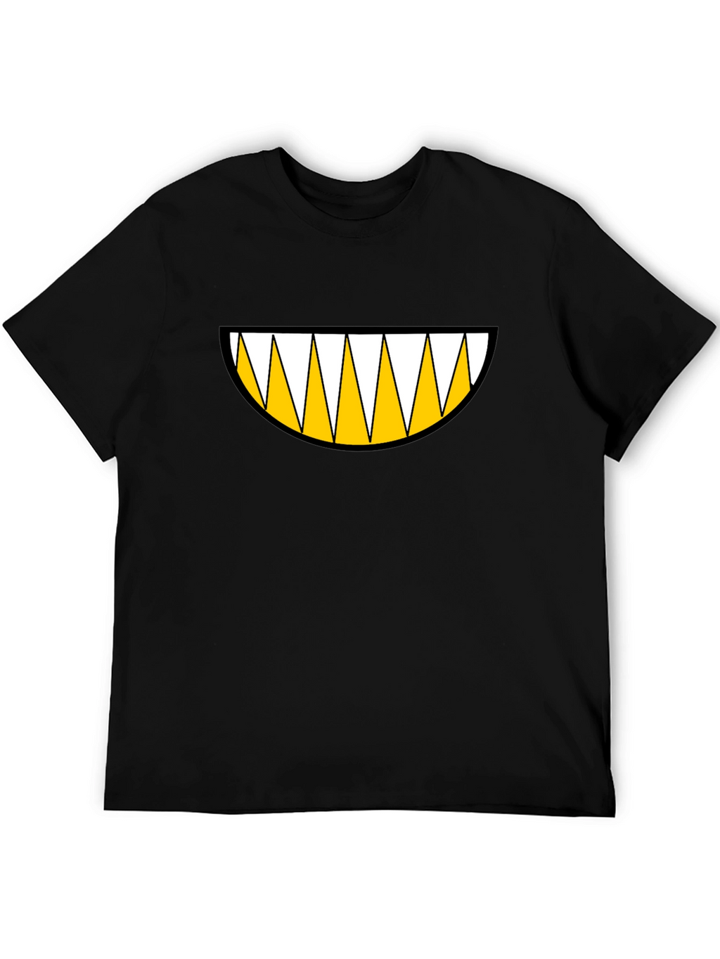 Monster Grin Graphic Tee - Bold Black Cotton T-Shirt