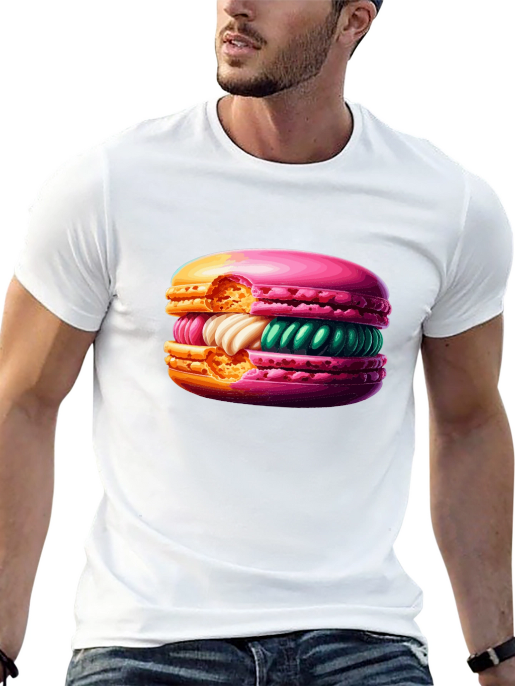 Macaron Graphic T-Shirt - Sweet Treat Style!