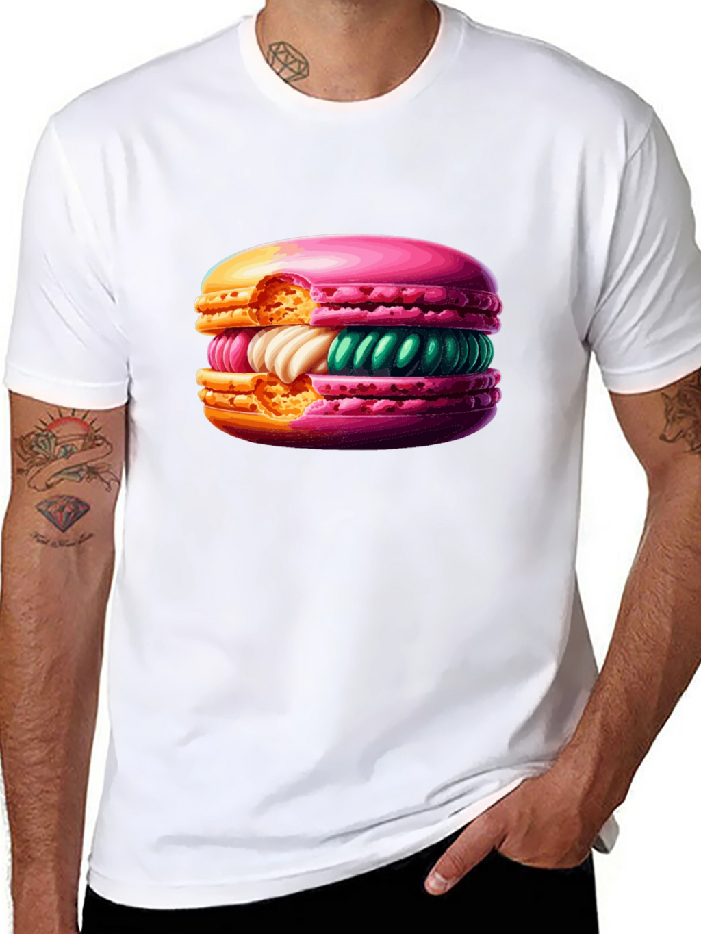 Macaron Graphic T-Shirt - Sweet Treat Style!