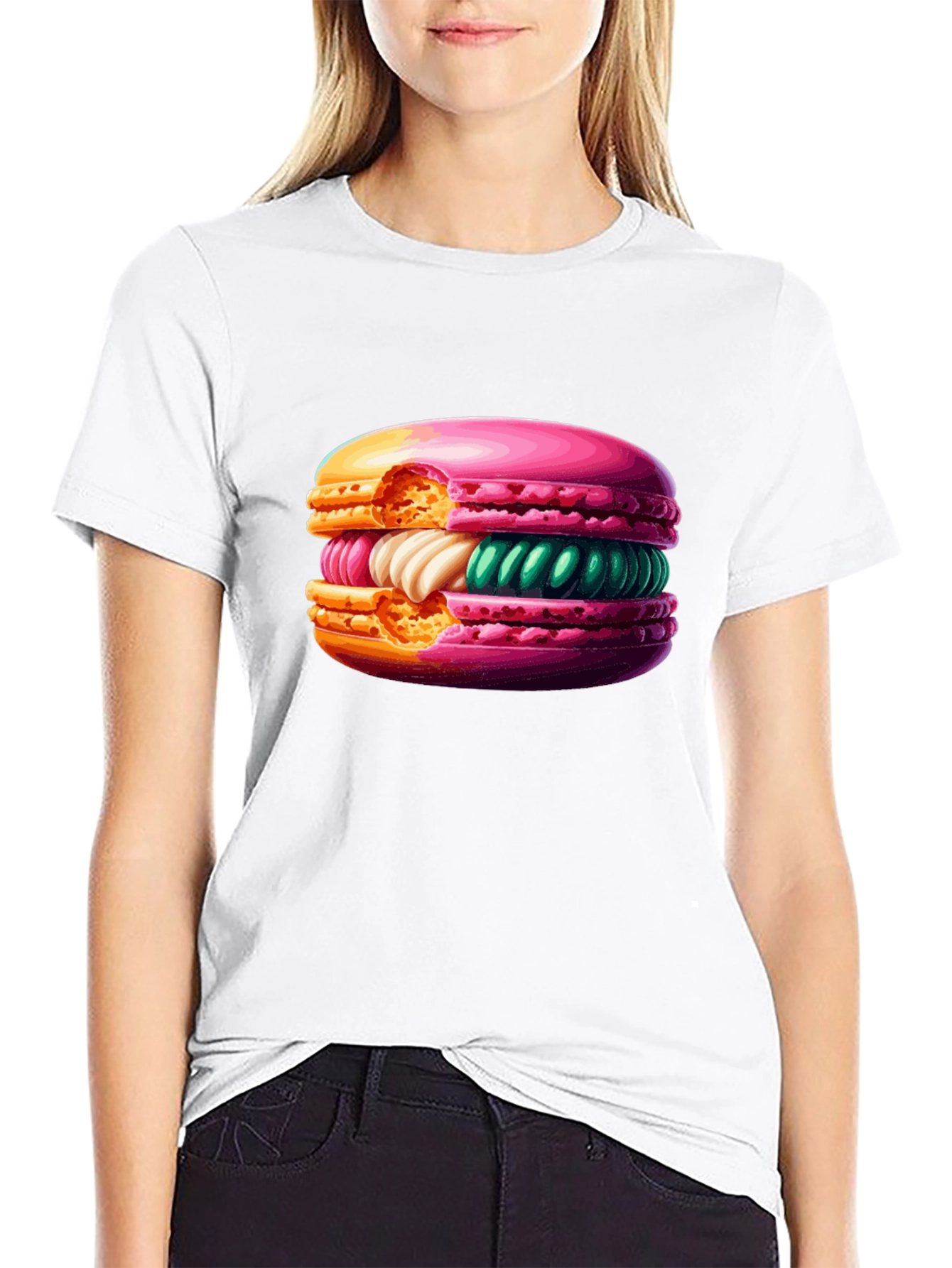 Macaron Graphic T-Shirt - Sweet Treat Style!