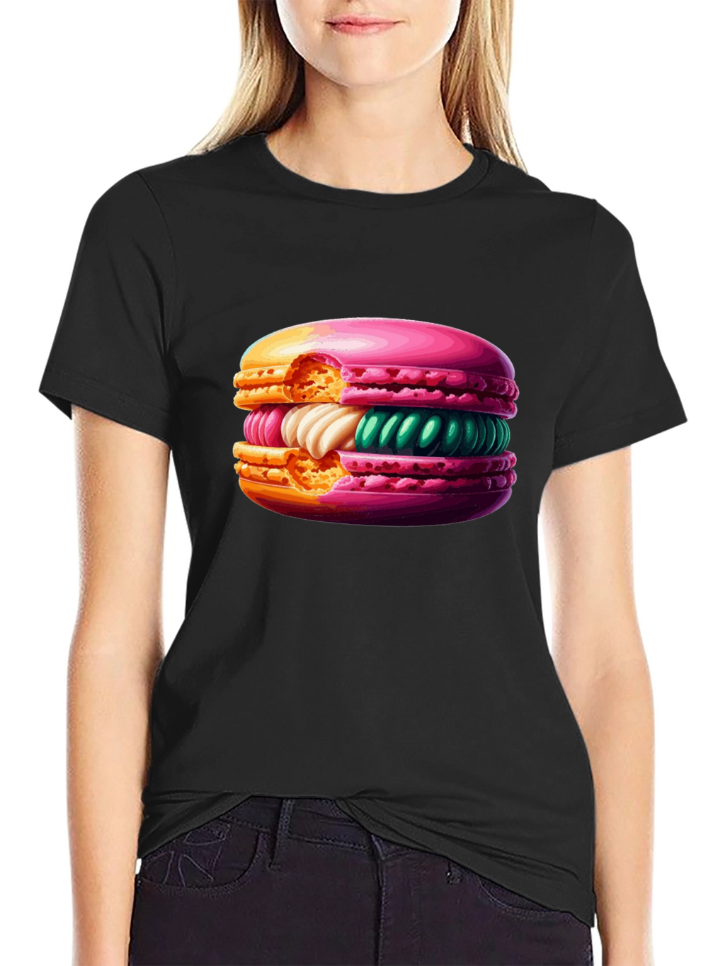 Macaron Graphic T-Shirt - Sweet Treat Style!