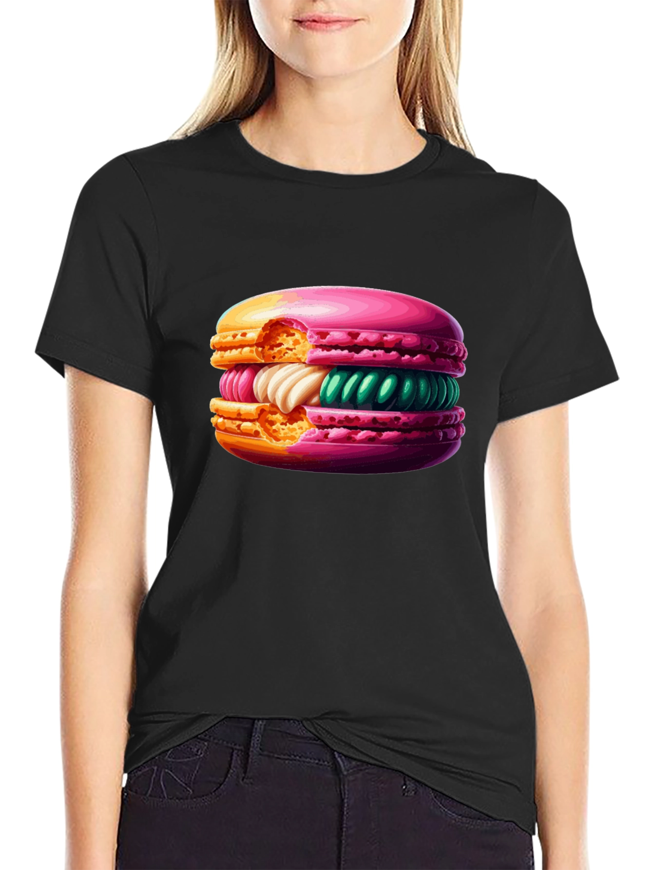 Macaron Graphic T-Shirt - Sweet Treat Style!