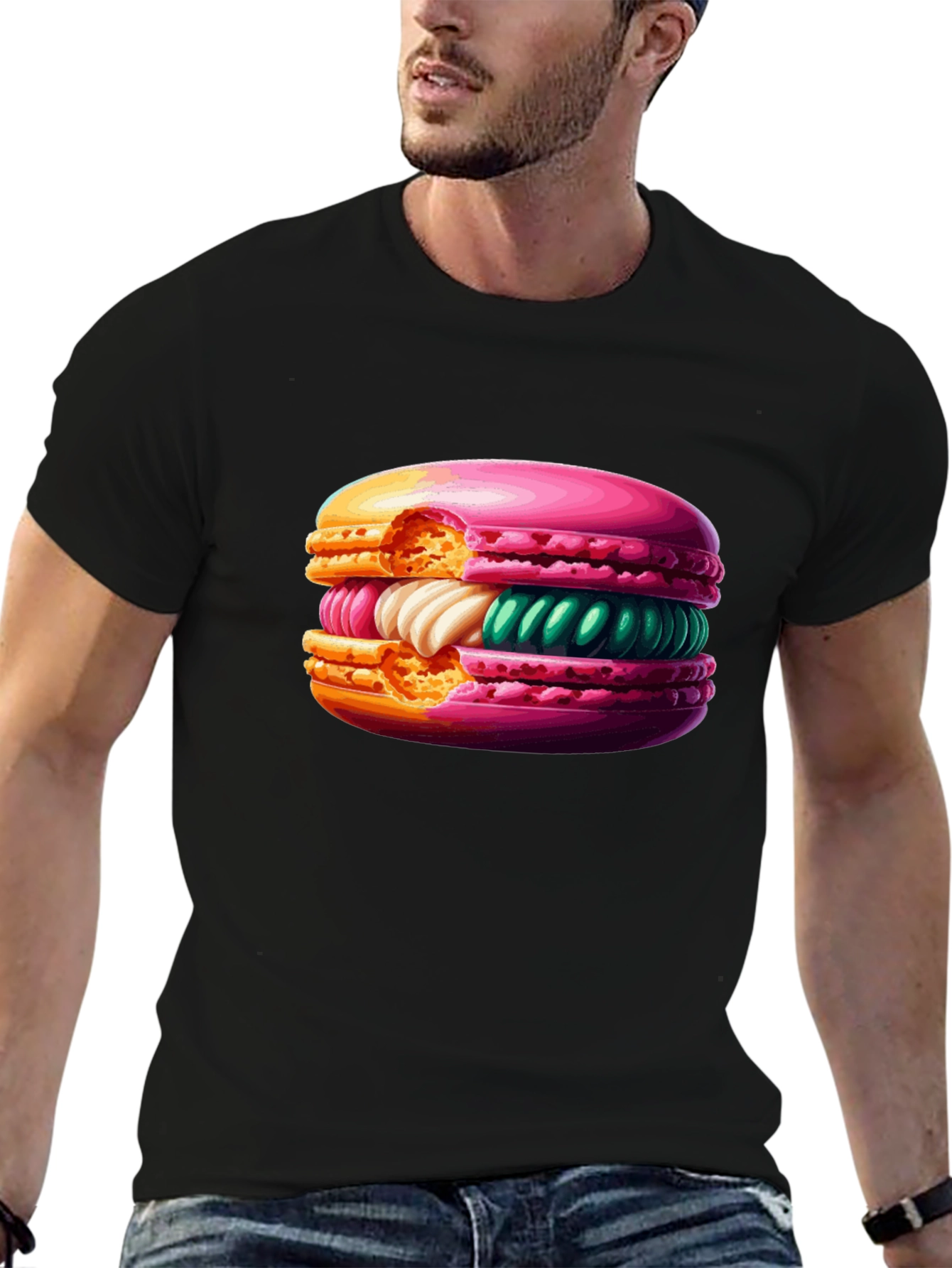 Macaron Graphic T-Shirt - Sweet Treat Style!