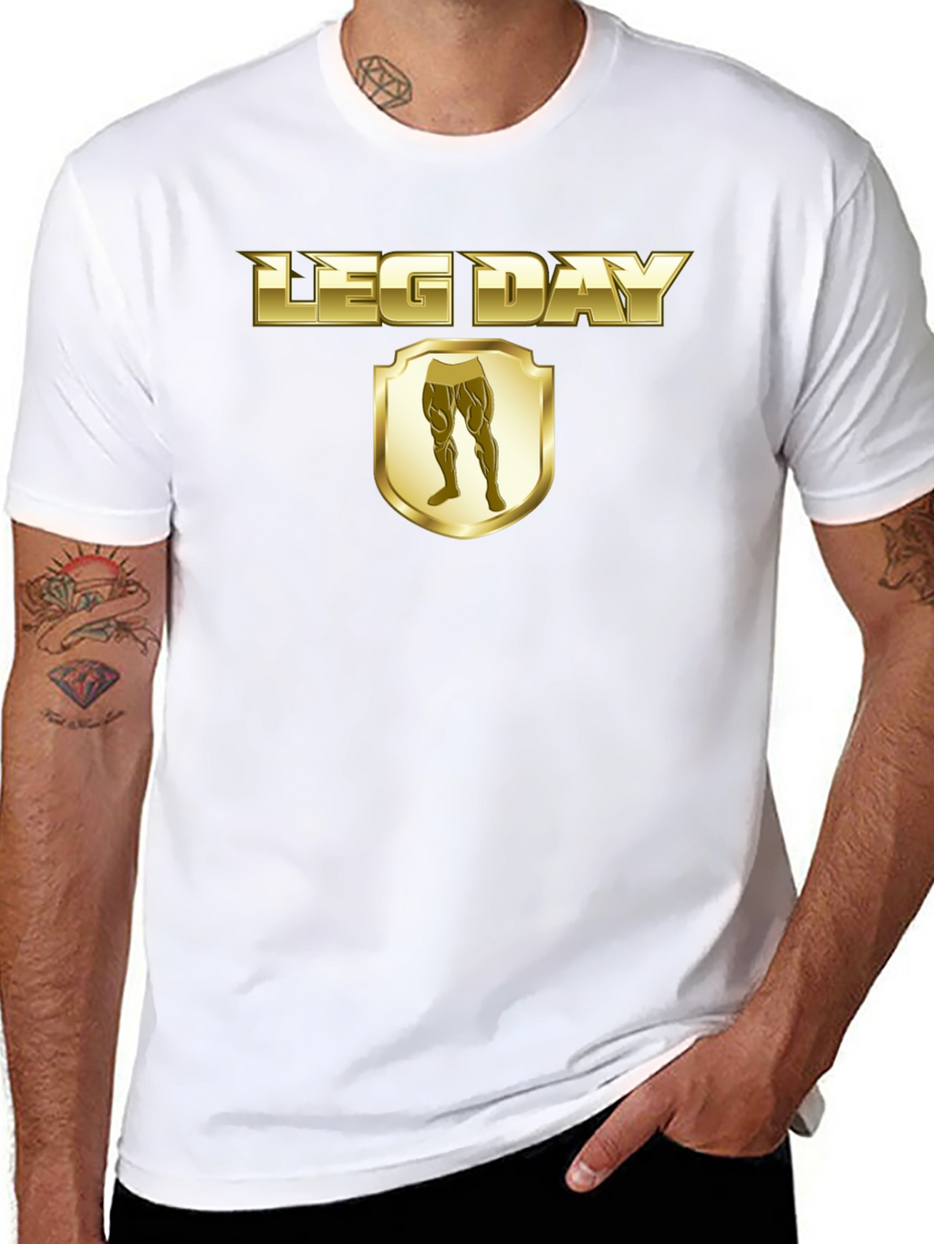 Leg Day T-Shirt - Gold Style Gym Wear