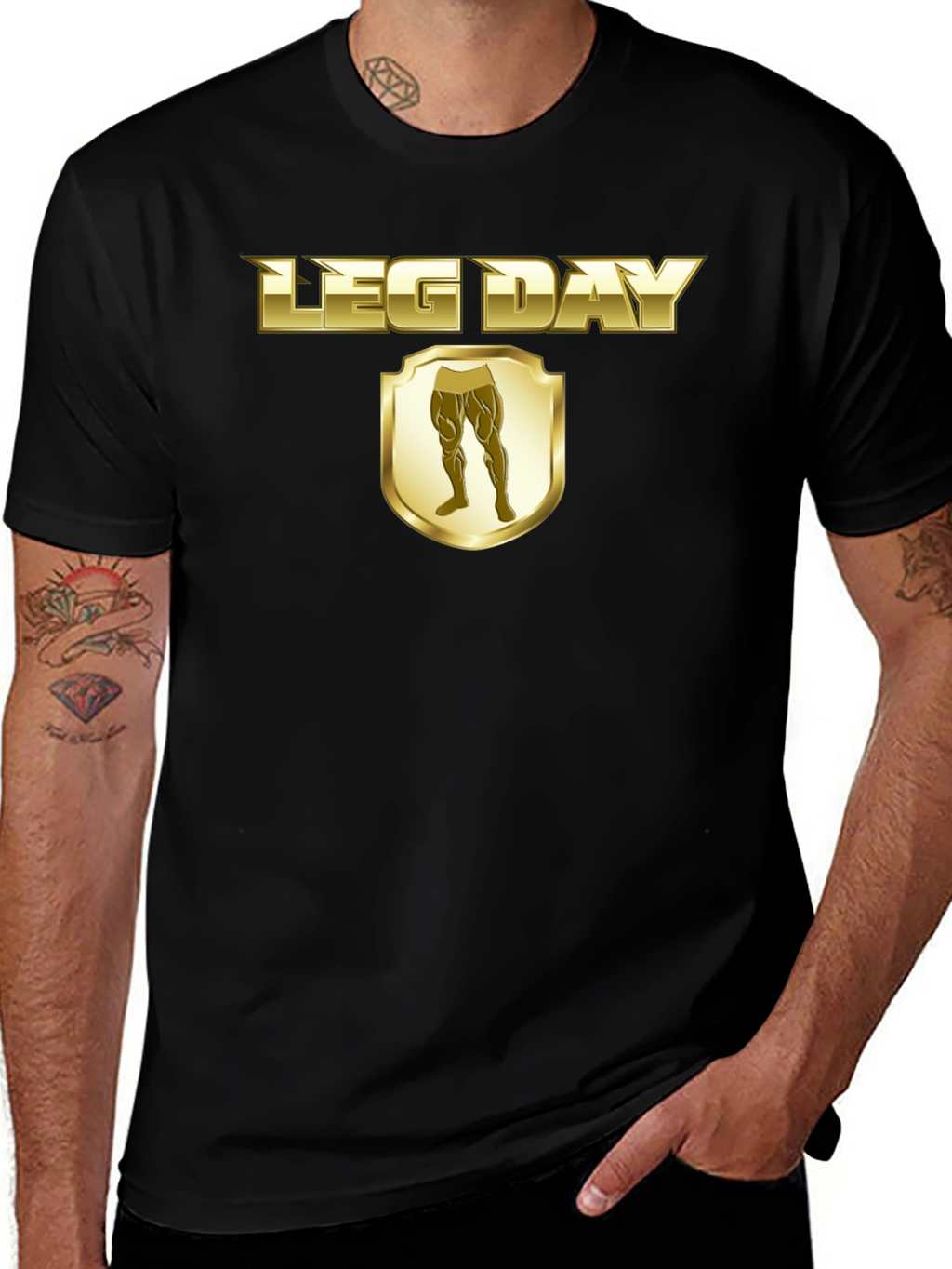 Leg Day T-Shirt - Gold Style Gym Wear