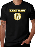 Leg Day T-Shirt - Gold Style Gym Wear